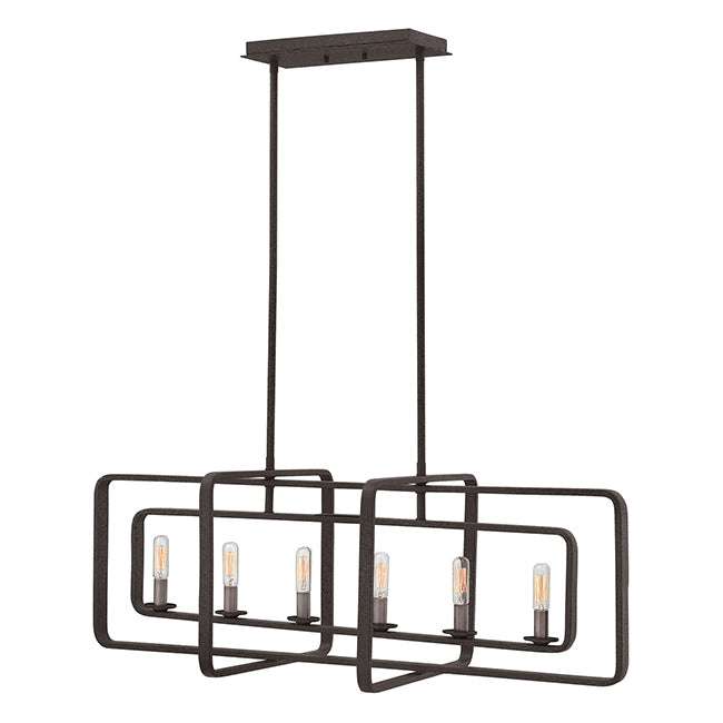 Hinkley 4815 Quentin 6-lt 36" LED Linear Chandelier