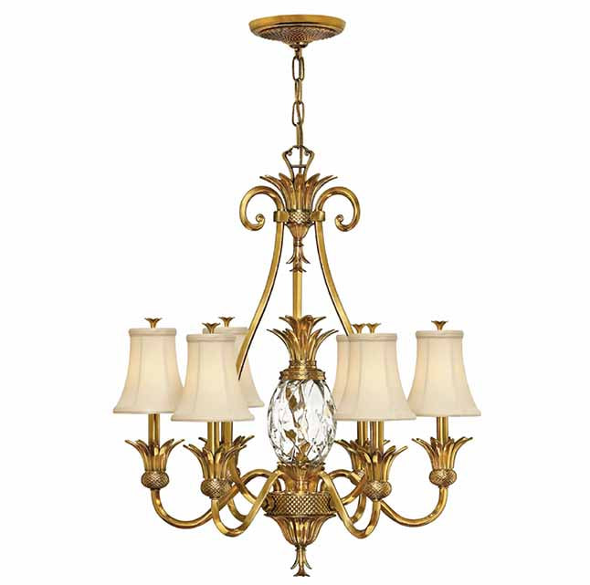 Hinkley 4886 Plantation 7-lt 28" LED Chandelier