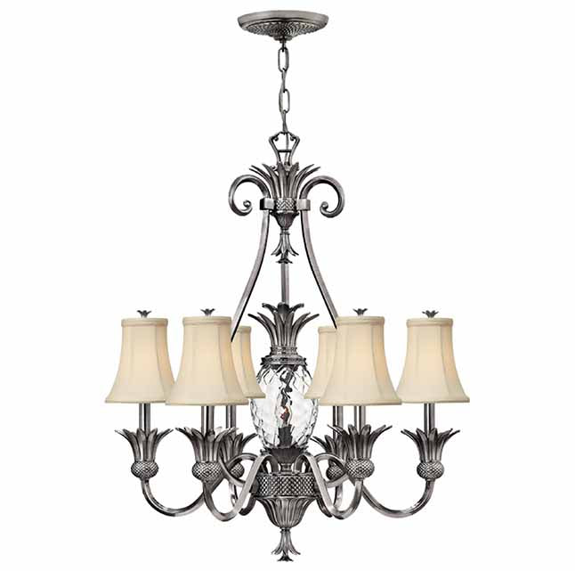 Hinkley 4886 Plantation 7-lt 28" LED Chandelier