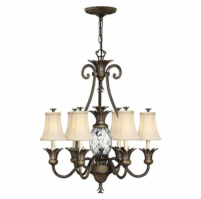 Hinkley 4886 Plantation 7-lt 28" LED Chandelier