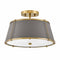 Hinkley 4893 Clarke 2-lt 15" LED Semi-Flush Mount