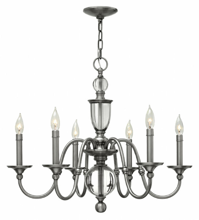 Hinkley 4956 Eleanor 6-lt 27" LED Chandelier