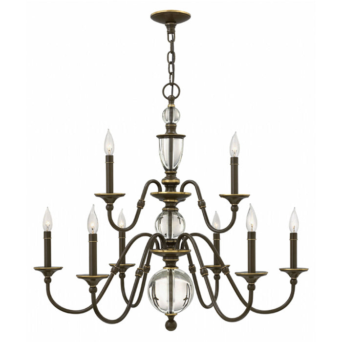 Hinkley 4958 Eleanor 9-lt 35" LED Chandelier