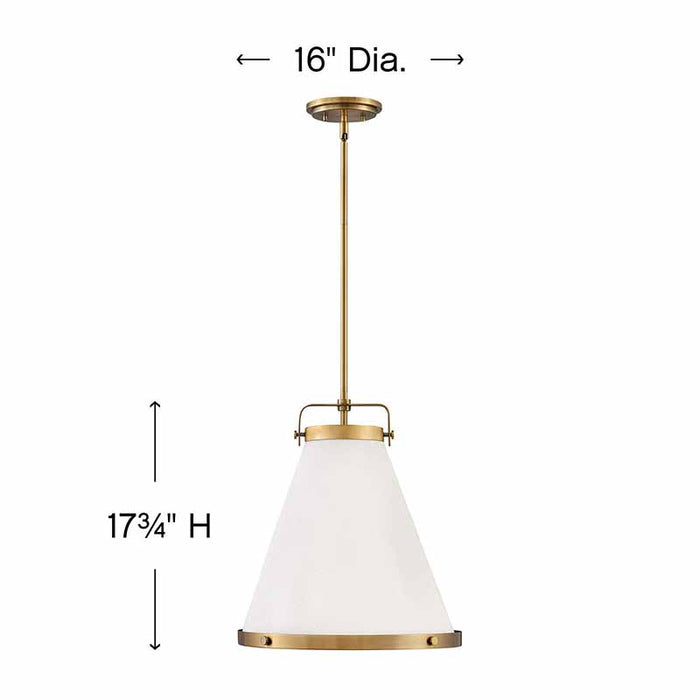 Hinkley 4993 Lark 1-lt 16" LED Pendant