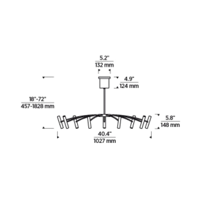 Tech 700ARL40 Aerial 40" LED Chandelier