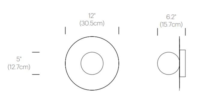 Pablo Design Bola Disc 12" LED Flushmount