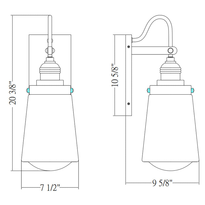 Savoy House 5-2067 Macauley 1-lt 21" Tall Outdoor Wall Lantern