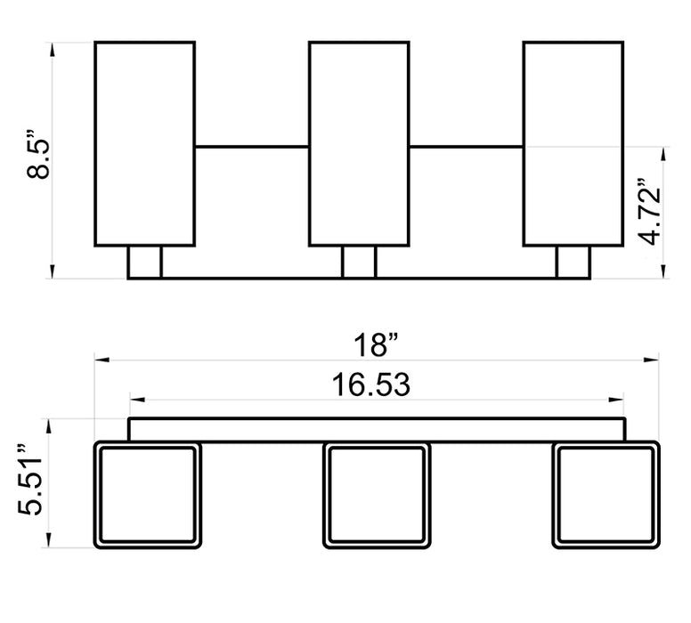 Access 50177 Archi 3-lt LED Wall/Vanity