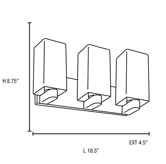 Access 50177 Archi 3-lt Wall & Vanity Fixture