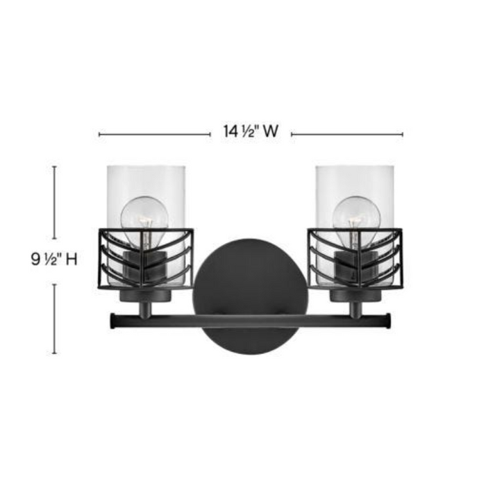 Hinkley 50262 Della 2-lt 15" LED Vanity Light