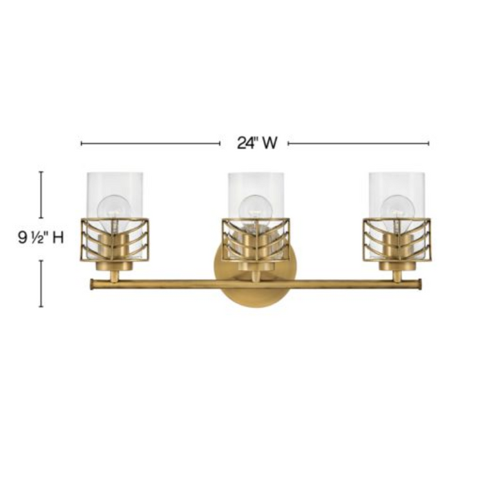 Hinkley 50263 Della 3-lt 24" LED Vanity Light