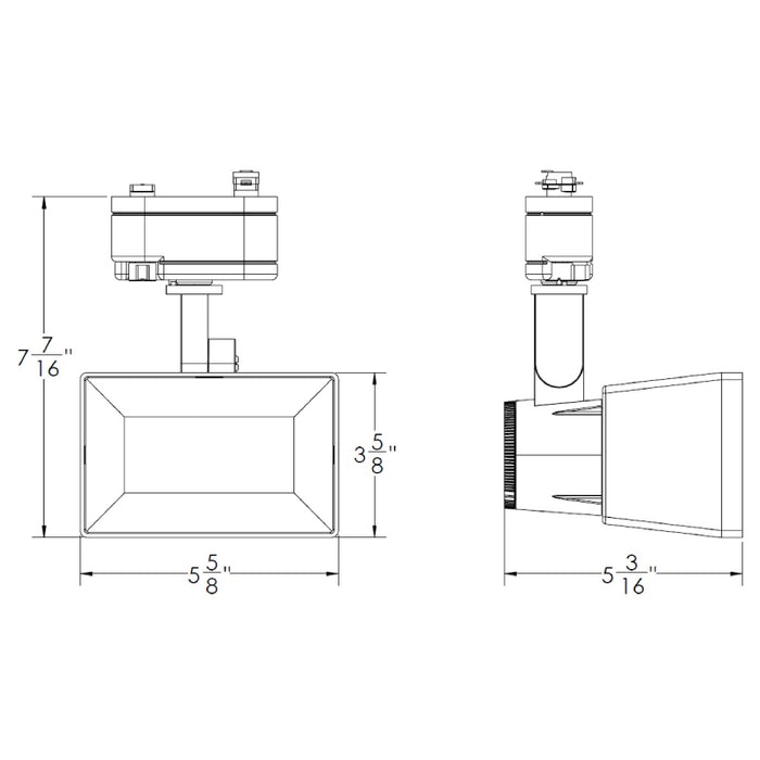 WAC H-5028W 28W LED Adjustable Wall Wash Track Head, H Track, 120V