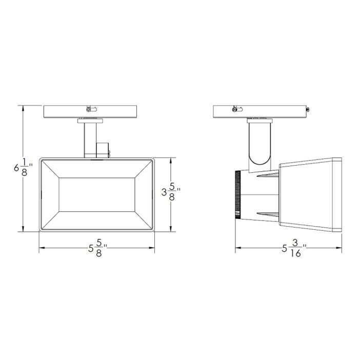 WAC MO-5208W Adjustable Wall Wash 28W LED Monopoint Luminaire