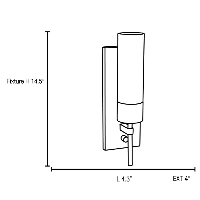 Access 50562 Oracle 1-lt Wall Sconce with On/Off Switch