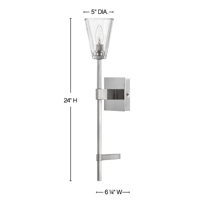 Hinkley 50640 Auden 1-lt 24" Tall LED Vanity Light