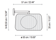 Bover Fora A 2-lt 20" LED Outdoor Wall Sconce