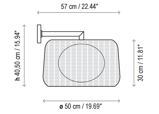 Bover Fora A 2-lt 20" LED Outdoor Wall Sconce