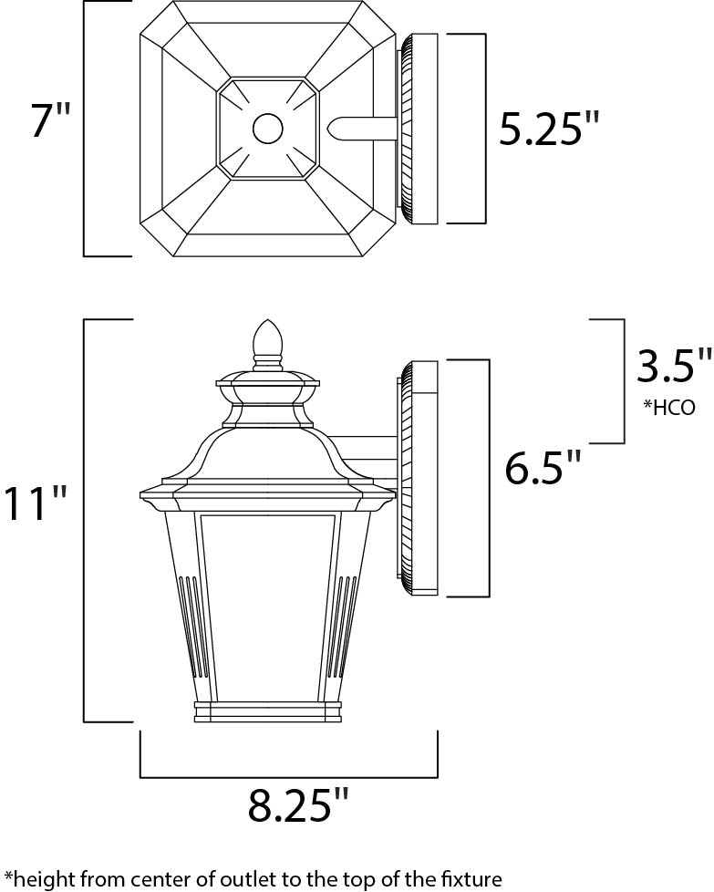 Maxim 51123 Knoxville 1-lt  7" LED Outdoor Wall Lantern
