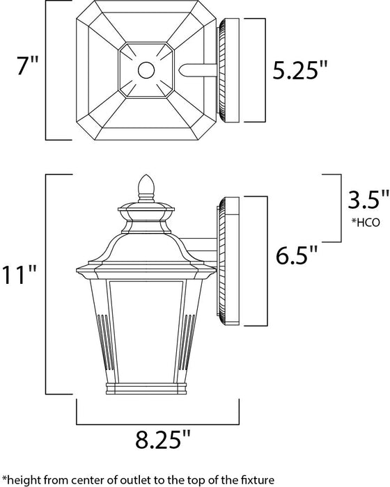 Maxim 51123 Knoxville 1-lt  7" LED Outdoor Wall Lantern