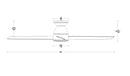 Modern Forms FH-W2004-52L Tip-Top 52" Flush Mount Ceiling Fan with LED Light Kit