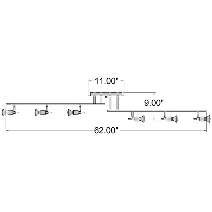Access 52043LEDDLP Viper 6-lt 62" LED Track Light