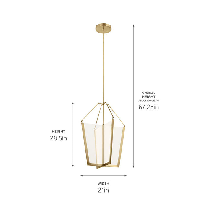 Kichler 52292 Calters 1-lt 21" LED Foyer Pendant