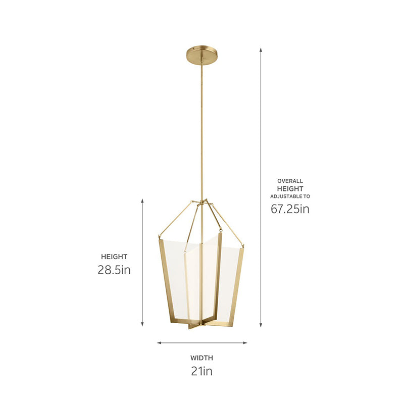 Kichler 52292 Calters 1-lt 21" LED Foyer Pendant