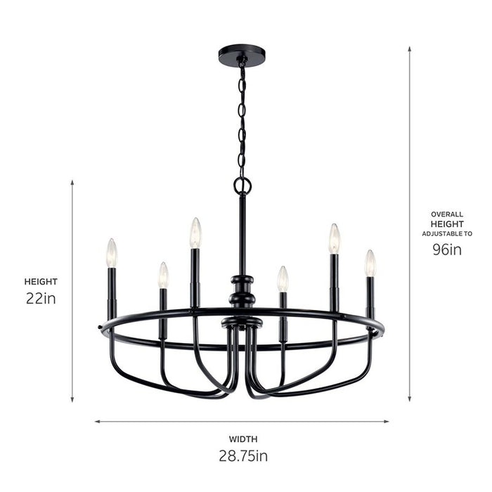 Kichler 52304 Capitol Hill 6-lt 29" Chandelier