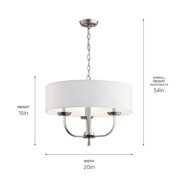 Kichler 52384 Kennewick 3-lt 20" Chandelier