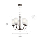 Kichler 52386 Kennewick 5-lt 19" Chandelier