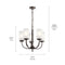 Kichler 52386 Kennewick 5-lt 19" Chandelier