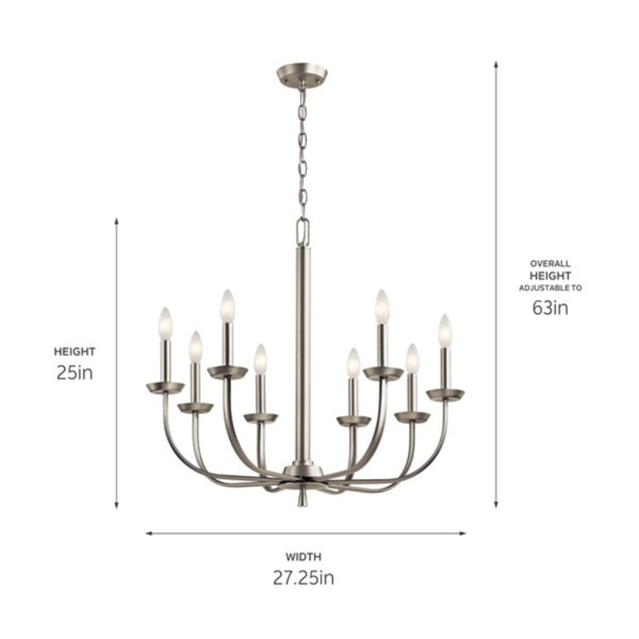 Kichler 52388 Kennewick 8-lt 27" Chandelier