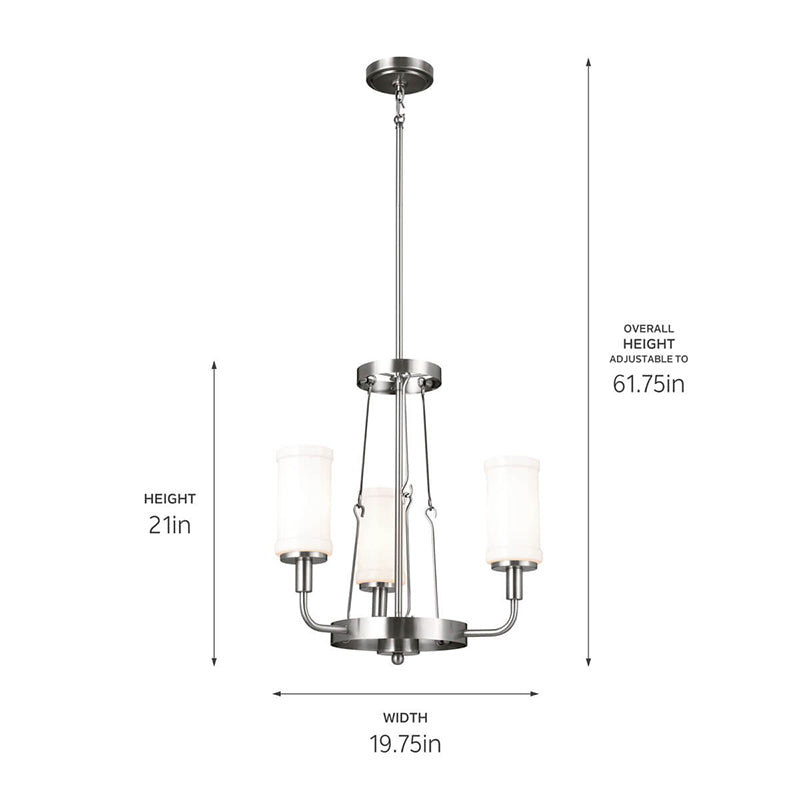 Kichler 52450 Vetivene 3-lt 20" Chandelier