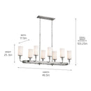 Kichler 52453 Vetivene 8-lt 47" Linear Chandelier