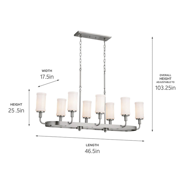 Kichler 52453 Vetivene 8-lt 47" Linear Chandelier