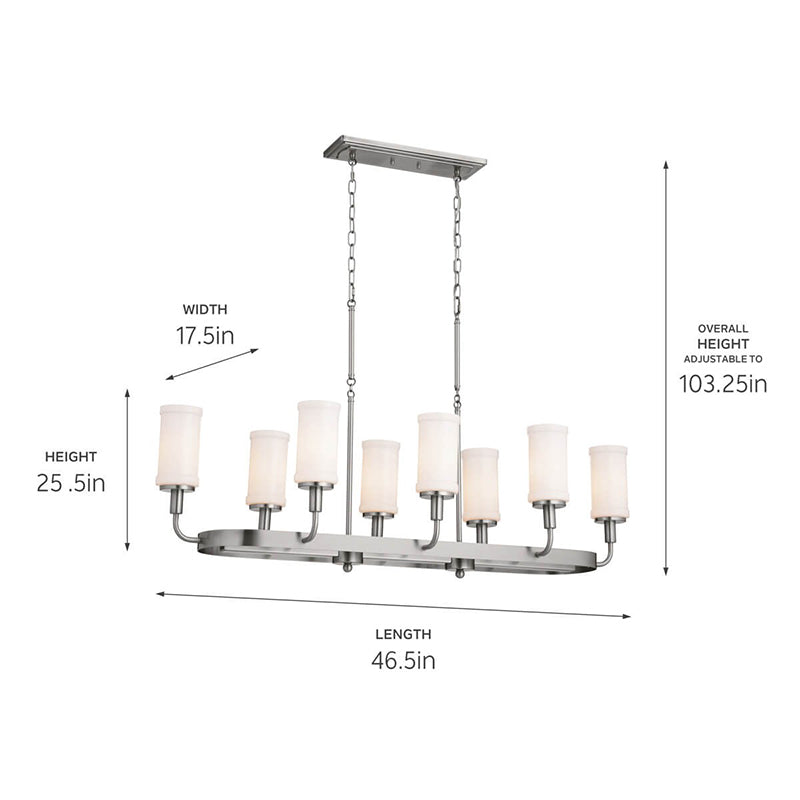 Kichler 52453 Vetivene 8-lt 47" Linear Chandelier