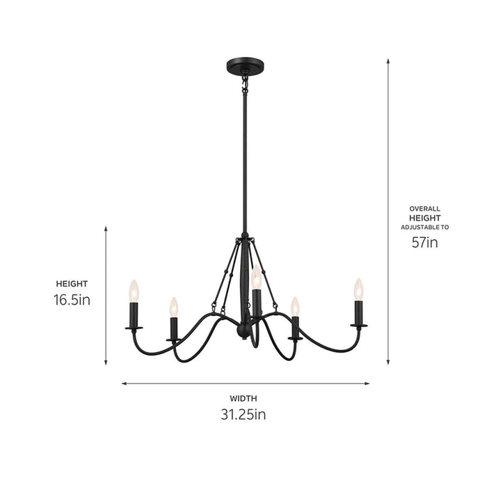 Kichler 52455 Freesia 5-lt 31" Chandelier