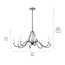 Kichler 52456 Freesia 8-lt 38" Chandelier
