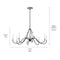 Kichler 52456 Freesia 8-lt 38" Chandelier