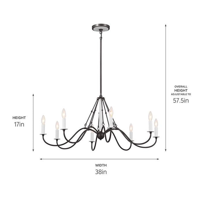 Kichler 52456 Freesia 8-lt 38" Chandelier