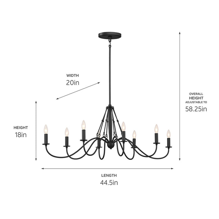 Kichler 52457 Freesia 8-lt 45" Chandelier