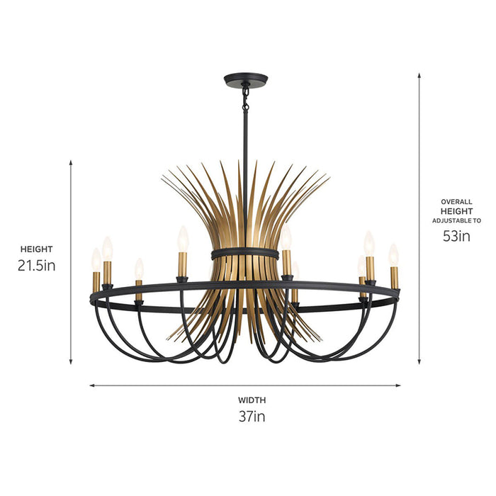 Kichler 92459 Baile 10-lt 37" Chandelier