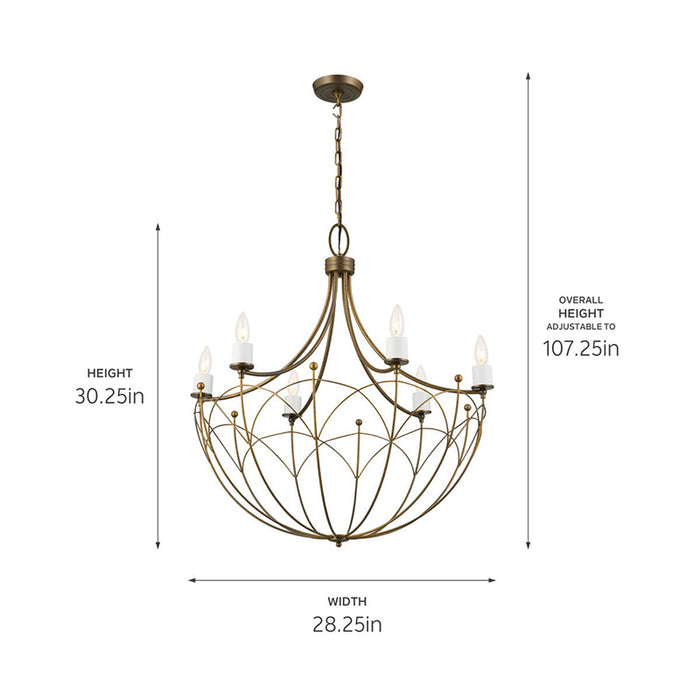 Kichler 52462 Topiary 6-lt 28" Chandelier