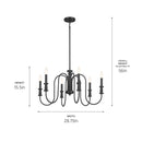 Kichler 52470 Karthe 6-lt 29" Chandelier