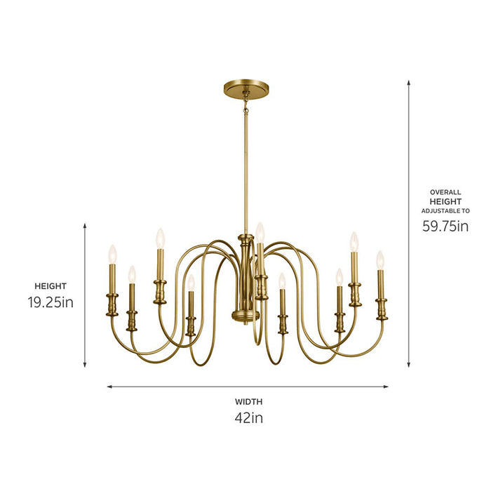 Kichler 52471 Karthe 9-lt 42" Chandelier