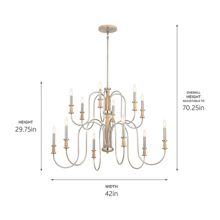 Kichler 52472 Karthe 12-lt 42" Chandelier