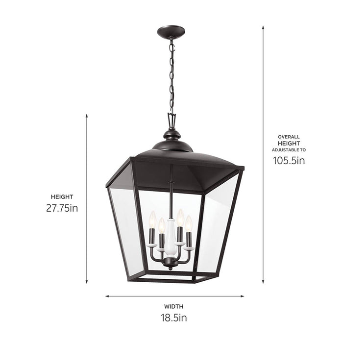 Kichler 52475 Dame 4-lt 19" Foyer Pendant