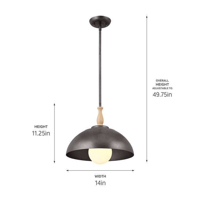 Kichler 52476 Fira 1-lt 14" Pendant