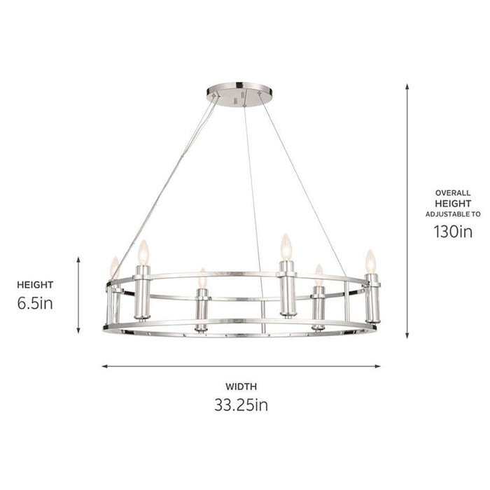 Kichler 52490 Rosalind 6-lt 33" Chandelier