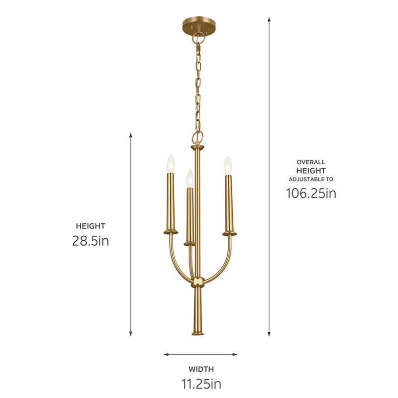 Kichler 52496 Florence 3-lt 11" Pendant